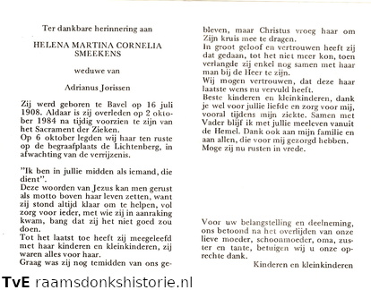 Helena Martina Cornelia Smeekens Adrianus Jorissen
