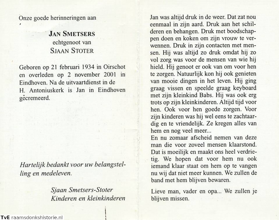 Jan Smetsers Sjaan Stoter