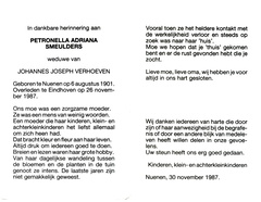 Petronalle Adriana Smeulders Johannes Joseph Verhoeven