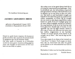 Jacobus Leonardus Smeur