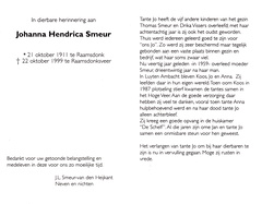 Johanna Hendrica Smeur