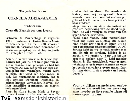 Cornelia Adriana Smits Cornelis Franciscus van Leent