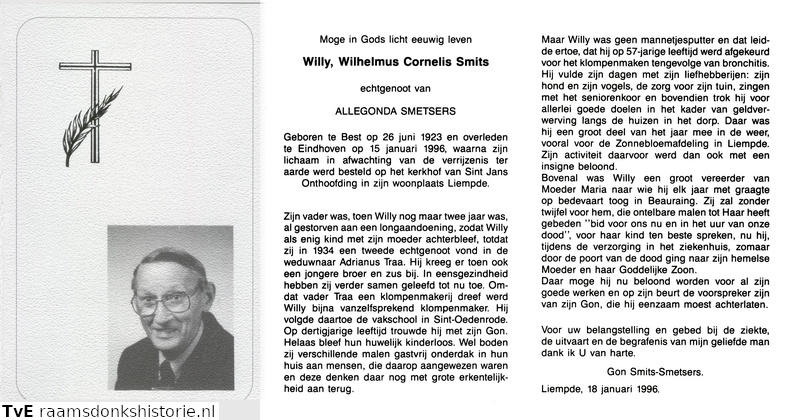Wilhelmus Cornelis Smits Allegonda Smetsers