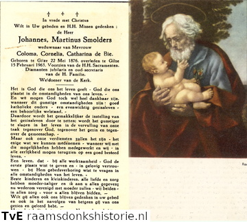 Johannes Martinus Smolders Coloma Cornelia Catharina de Bie