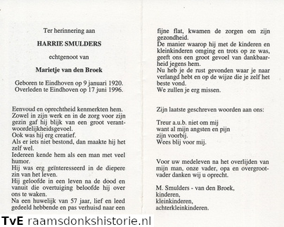 Harrie Smulders Marietje van den Broek