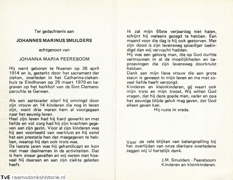 Johannes Marinus Smulders Johanna Maria Peereboom