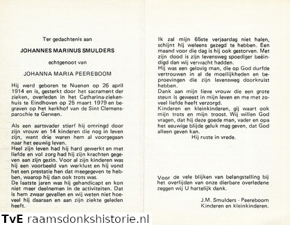Johannes Marinus Smulders Johanna Maria Peereboom