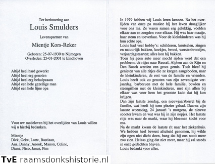 Louis Smulders (vr)Mientje Reker