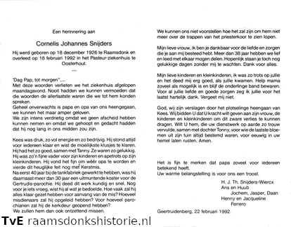 Cornelis Johannes Snijders H J Th Wiericx