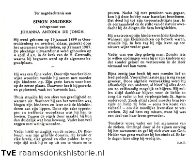 Simon Snijders Johanna Antonia de Jongh
