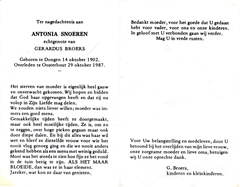 Antonia Snoeren Gerardus Broers