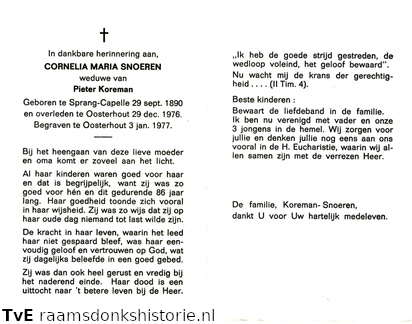 Cornelia Maria Snoeren Pieter Koreman