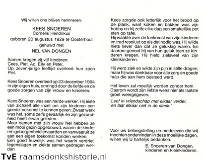 Cornelis Hendrikus Snoeren Nel van Dongen