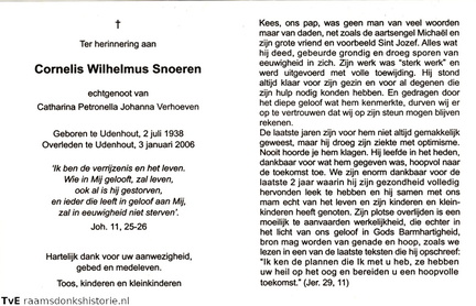 Cornelis Wilhelmus Snoeren Catharina Petronella Johanna Verhoeven
