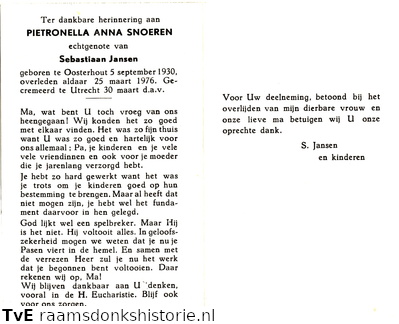 Pietronella Anna Snoeren Sebastiaan Jansen