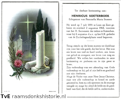 Henricus Soeterboek Petronella Maria Snoeren