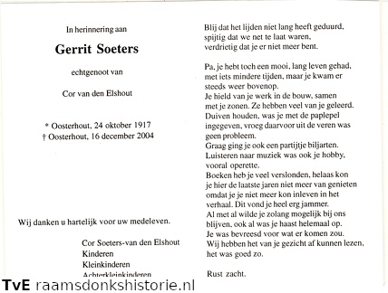 Gerrit Soeters Cor van den Elshout