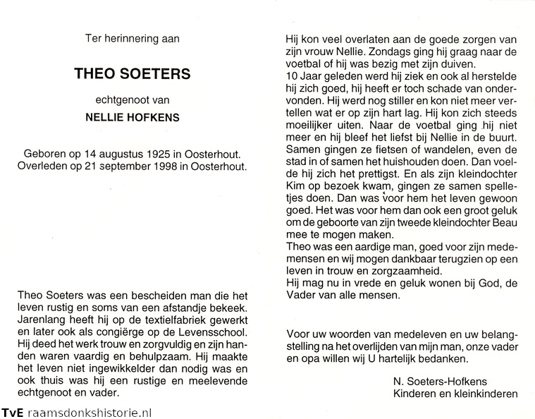 Theo Soeters Nellie Hofkens