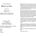 Henny van Son (vr)Sophie de Vos