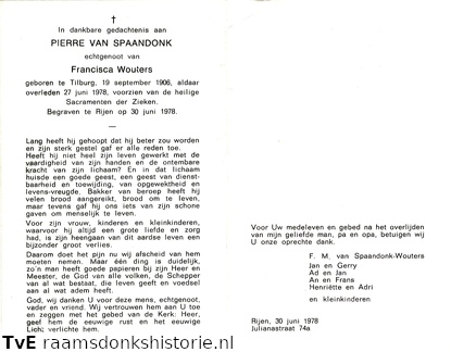 Pierre van Spaandonk Francisca Wouters