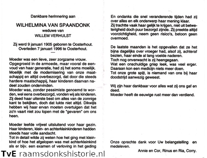 Wilhelmina van Spaandonk Willem Verhulst