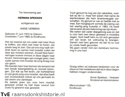 Herman Spekken Annie Verbeek