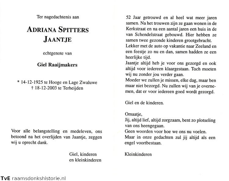 Adriana Spitters Giel Raaijmakers
