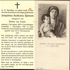 Josephina Anthonia Spitters Petrus van Leest