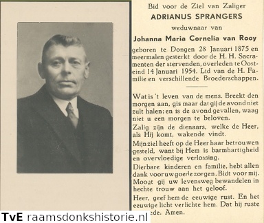 Adrianus Sprangers Johanna Maria Cornelia van Rooy
