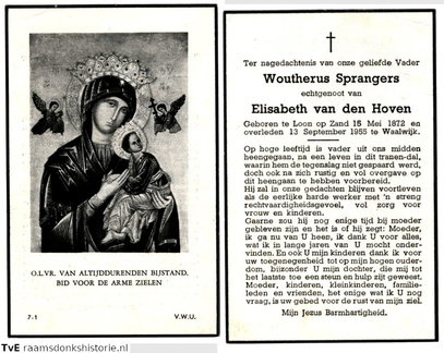 Woutherus Sprangers Elisabeth van den Hoven