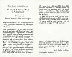 Cornelis Gerardus Sprenkels Maria Adriana van den Corput