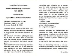 Petrus Wilhelmus Franciscus van Stalle Sophia Maria Wilhelmina Schaffers
