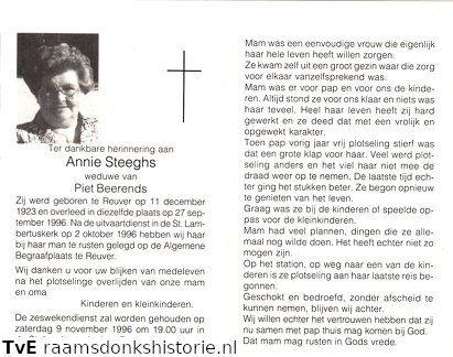 Annie Steeghs Piet Beerends