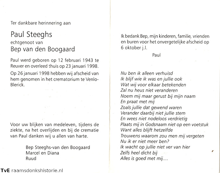 Paul Steeghs Bep van den Boogaard