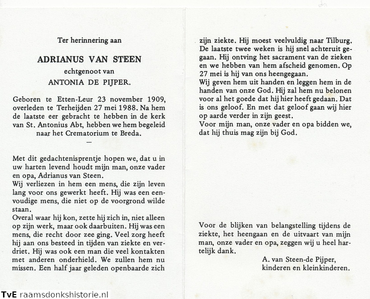 Adrianus van Steen Antonia de Pijper 
