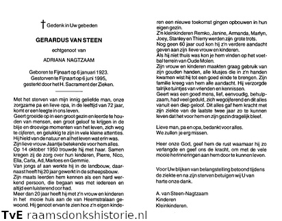 Gerardus van Steen Adriana Nagtzaam