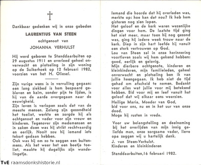 Laurentius van Steen Johanna Verhulst