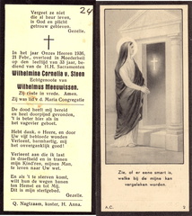 Wilhelmina Cornelia van Steen Wilhelmus Meeuwissen