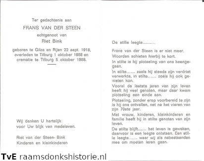 Frans van der Steen Riet Bink