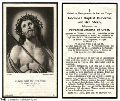 Johannes Baptist Hubertus van der Steen Petronella Johanna de Groot