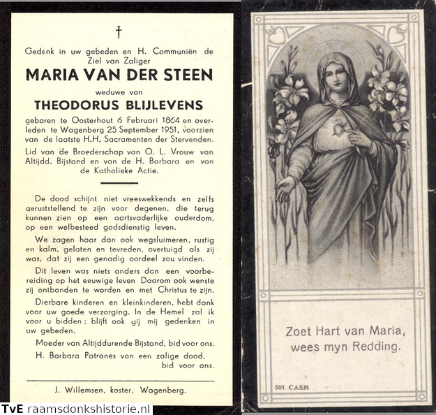 Maria van der Steen Theodorus Blijlevens