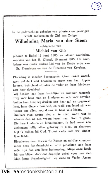 Wilhelmina Maria van der Steen Michiel van Gils