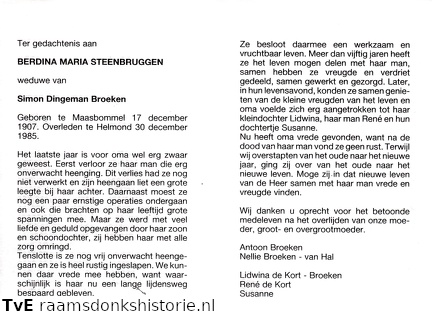 Berdina Maria Steenbruggen Simon Dingeman Broeken