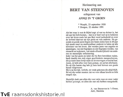 Bert van Steenoven Annij in t Groen