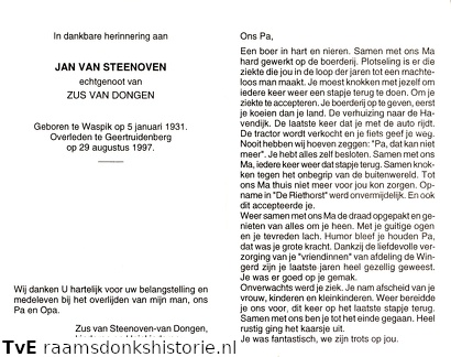 Jan van Steenoven Zus van Dongen