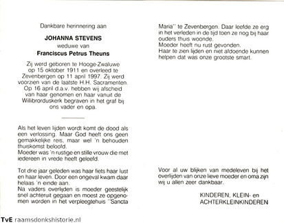 Johanna Stevens Franciscus Petrus Theuns