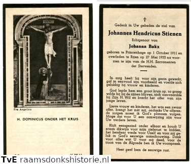 Johannes Hendricus Stienen Johanna Bakx