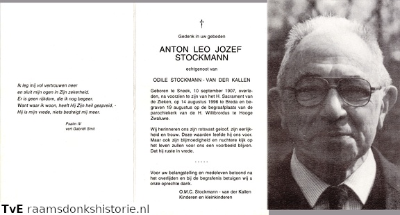 Anton Leo Jozef Stockmann Odile van der Kallen