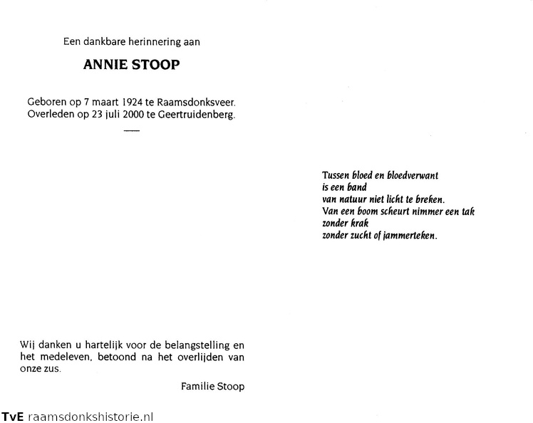 Annie Stoop