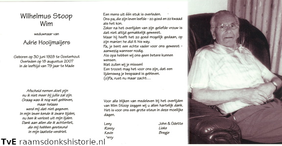 Wilhelmus Stoop Adrie Hooijmaijers